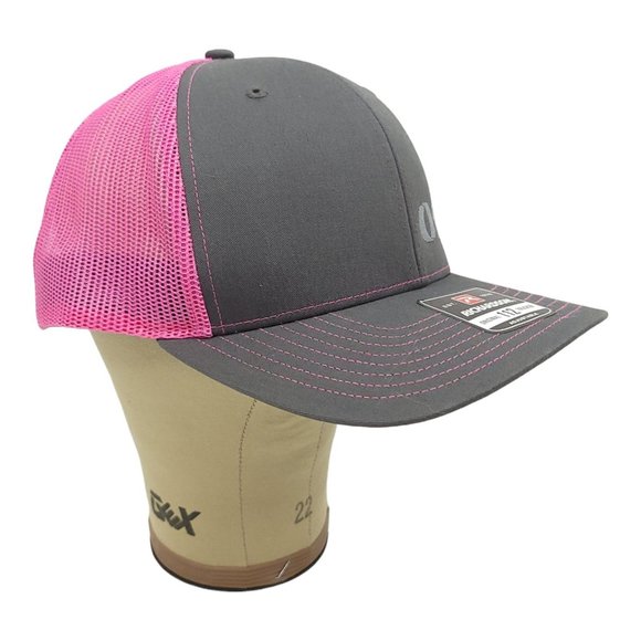 United Rentals Gray Pink Mesh Snapback Cap Trucker Baseball Hat Richardson NEW - Picture 3 of 12